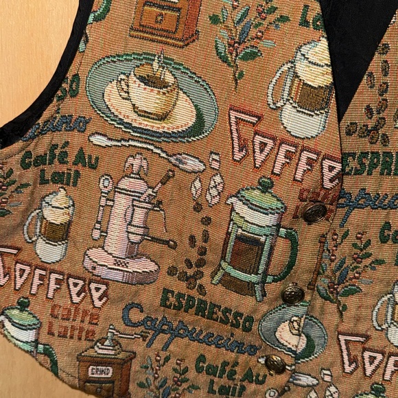 Coffee themed vest! - Picture 1 of 4